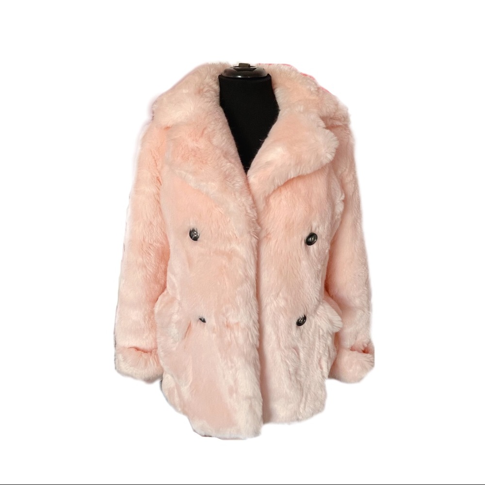 Jakke London Pink Faux Fur Coat